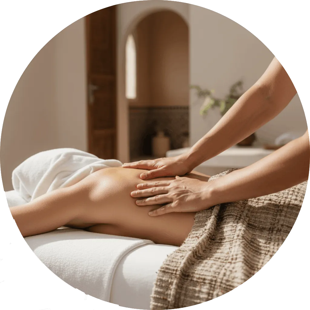 Massage tonique sportif à domicile Essaouira - récupération musculaire
